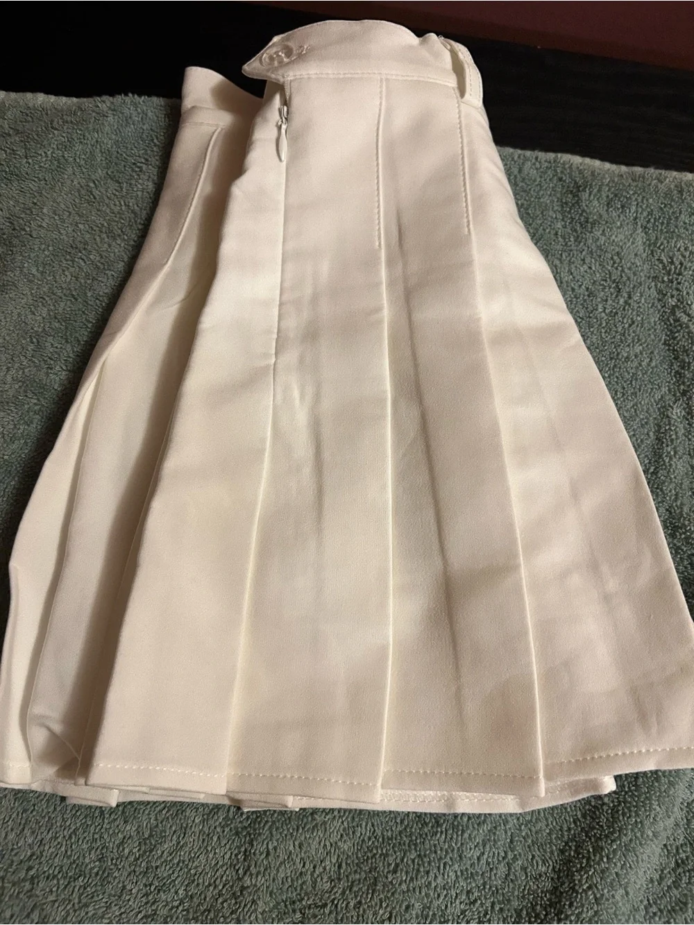 Girls' Pleated Skirt in Cream - Kids Bottoms